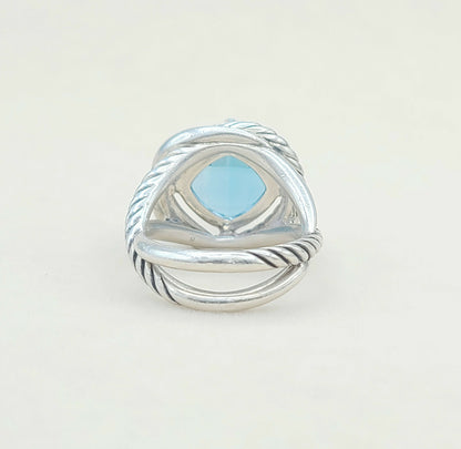David Yurman Infinity 11mm Hampton Blue Topaz Ring