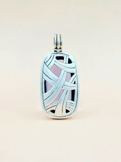  David-Yurman-Albion-Chalcedony &-Diamond-Elongated Pendant