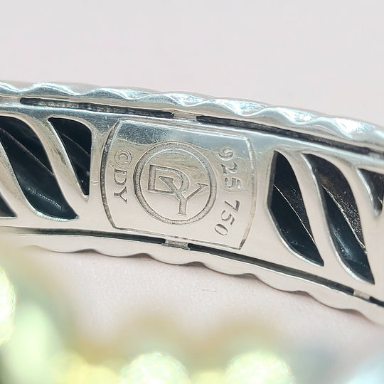 hallmark of David Yurman Jumbo Gold Buckle Waverly Cable Bracelet Silver & 18k 