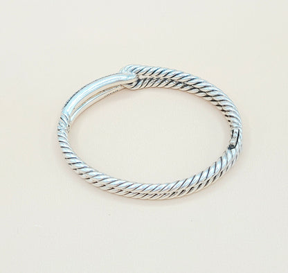    David Yurman Labyrinth Single Loop Diamond Bracelet