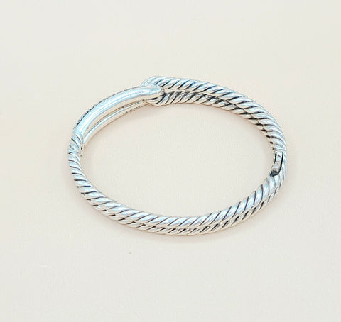  David Yurman Labyrinth Single Loop Diamond Bracelet