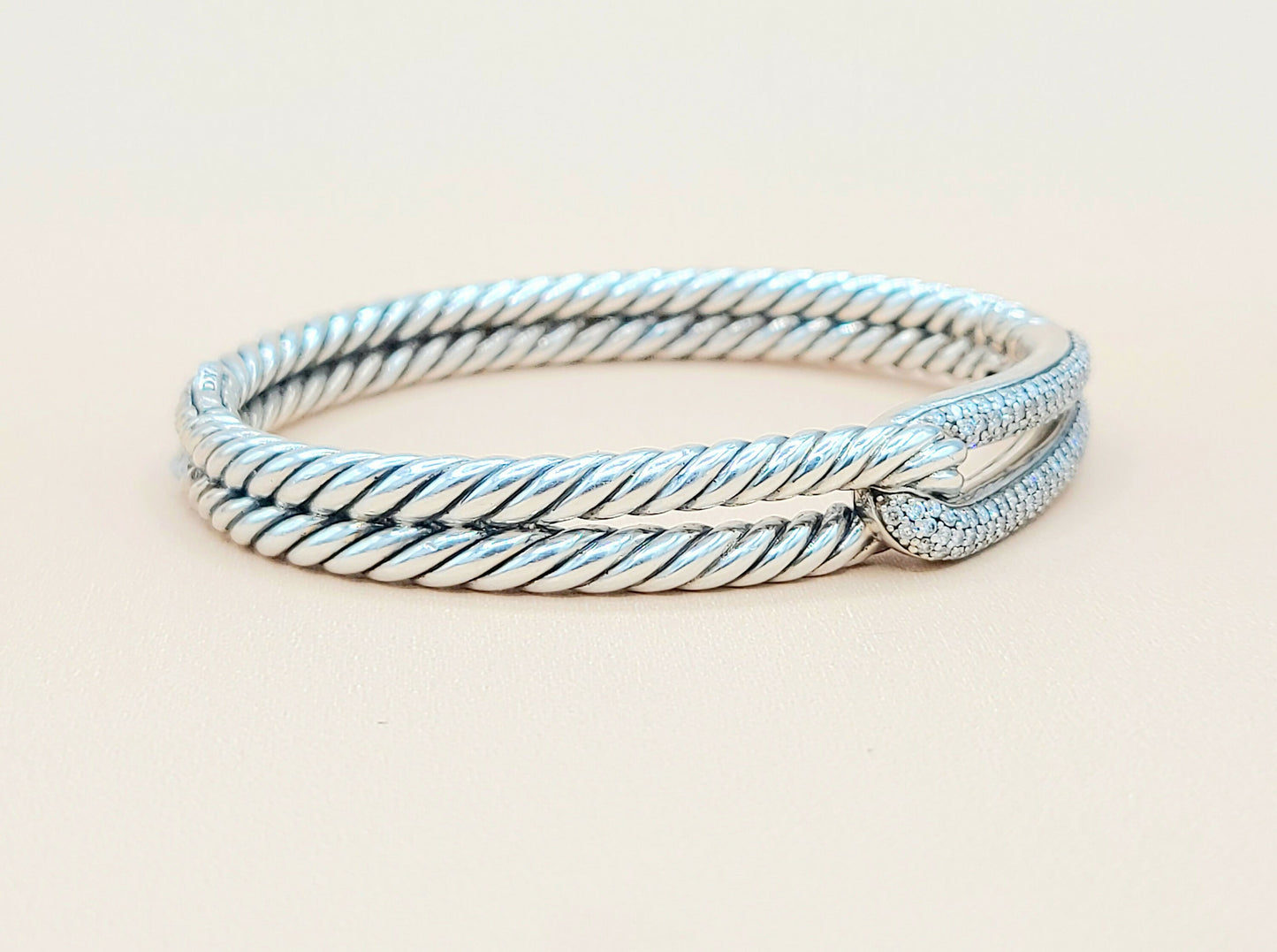    David Yurman Labyrinth Single Loop Diamond Bracelet