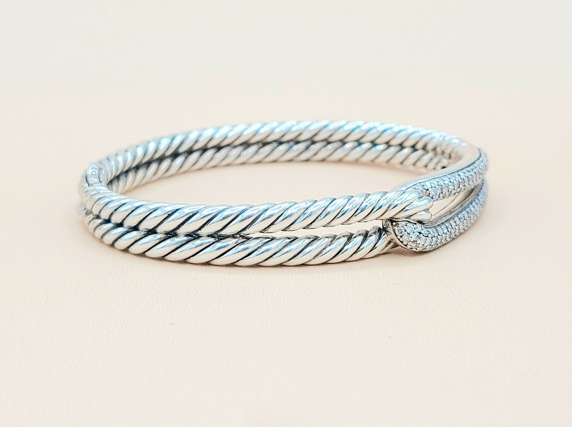    David Yurman Labyrinth Single Loop Diamond Bracelet