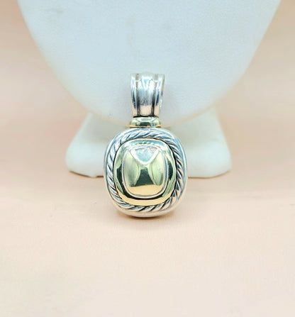  David Yurman Large Albion Gold Dome Pendant Enhancer