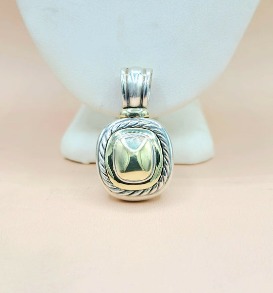  David Yurman Large Albion Gold Dome Pendant Enhancer
