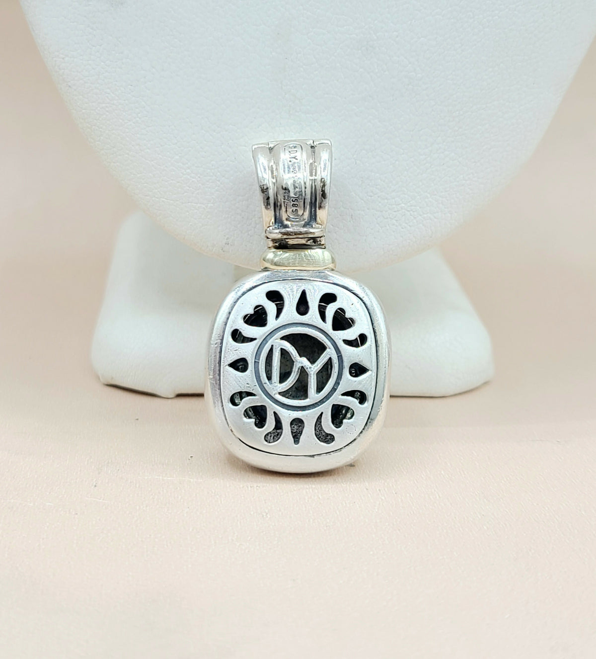  David Yurman Large Albion Gold Dome Pendant Enhancer