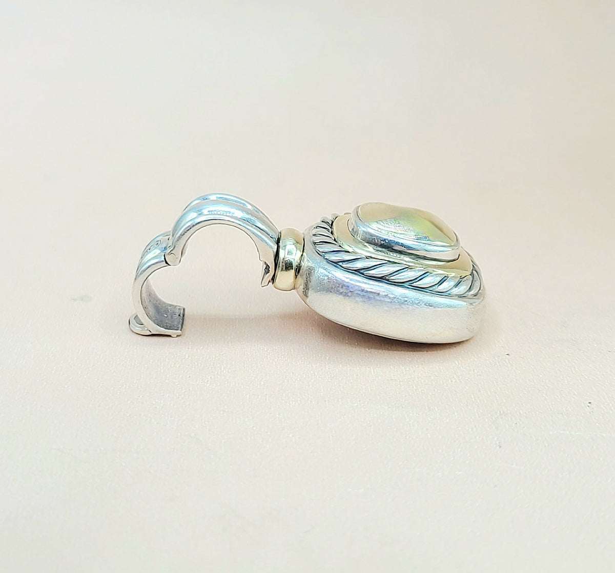  David Yurman Large Albion Gold Dome Pendant Enhancer