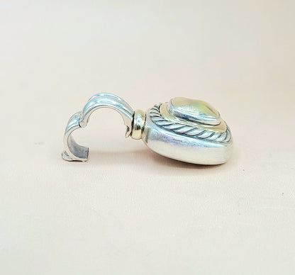  David Yurman Large Albion Gold Dome Pendant Enhancer