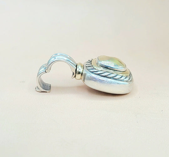  David Yurman Large Albion Gold Dome Pendant Enhancer