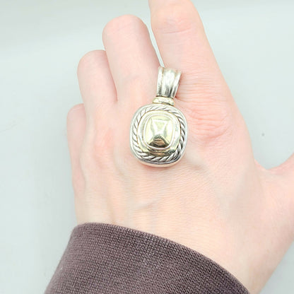  David Yurman Large Albion Gold Dome Pendant Enhancer