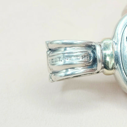  David Yurman Large Albion Amethyst & 14K Gold Pendant Enhancer