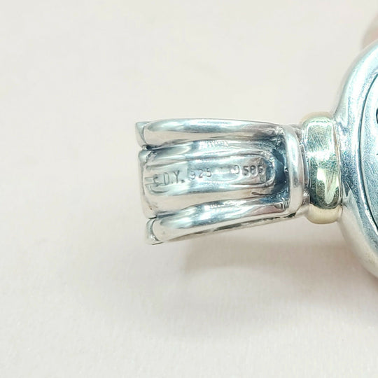  David Yurman Large Albion Amethyst & 14K Gold Pendant Enhancer