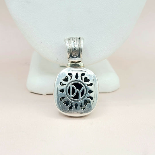  David Yurman Large Albion Black Onyx & 14K Gold Pendant Enhancer