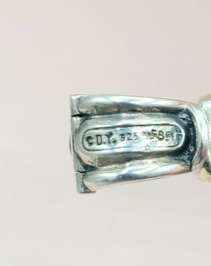  David Yurman Large Albion Black Onyx & 14K Gold Pendant Enhancer