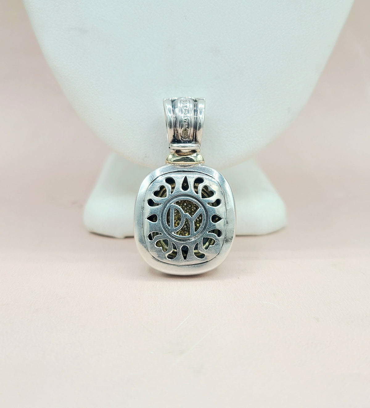  David Yurman Large Albion Diamond & 18K Gold Pendant Enhancer