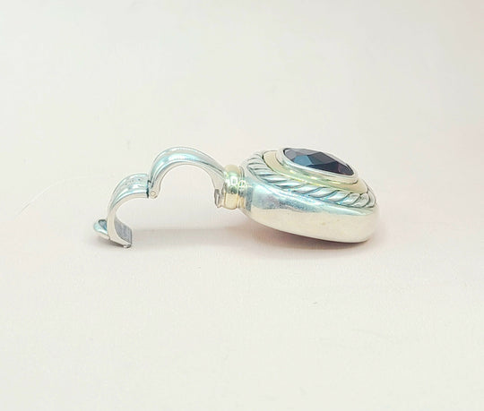  David Yurman Large Albion Garnet & 14K Pendant Enhancer