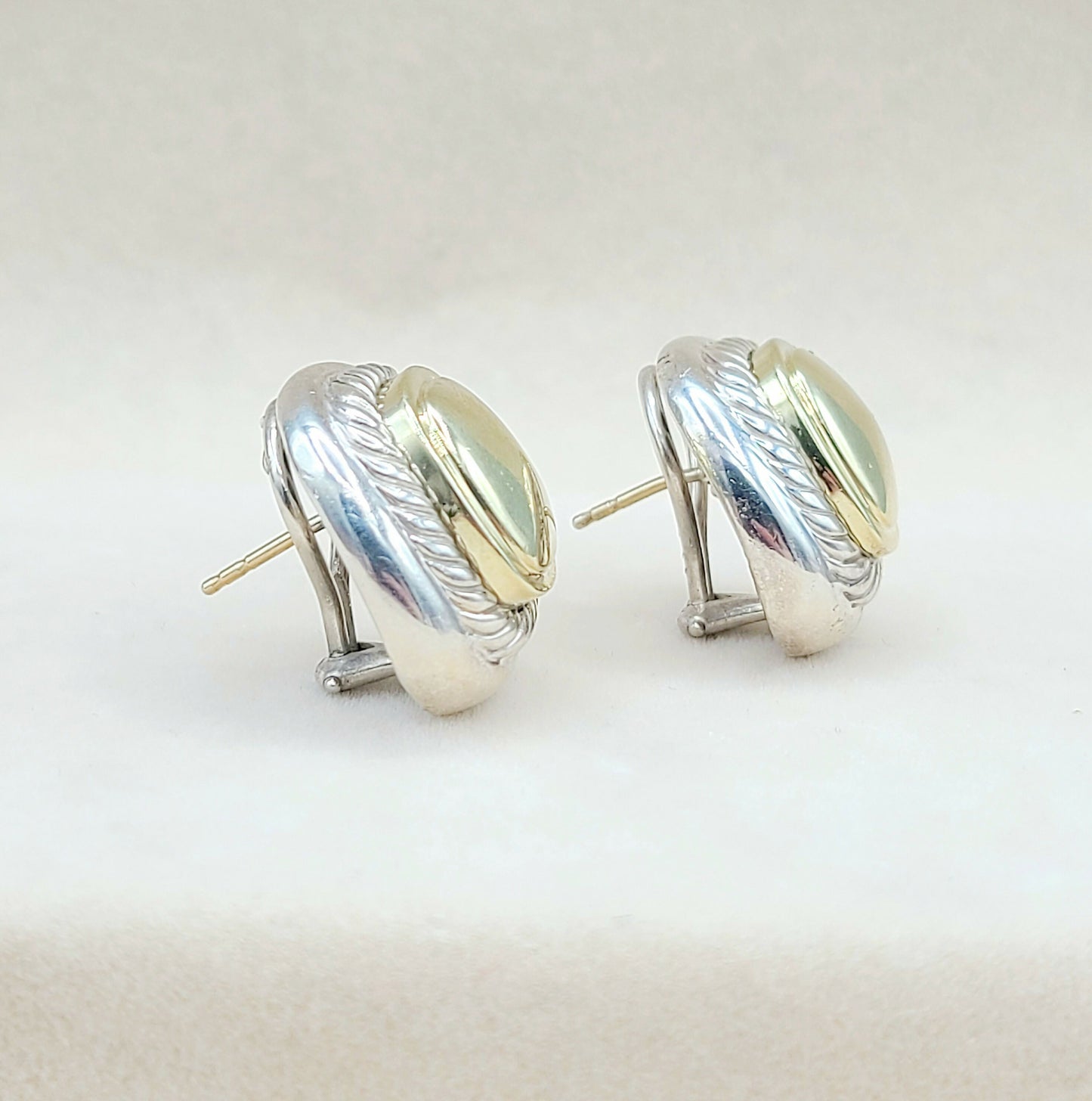 David Yurman Large Albion Gold Dome Earrings