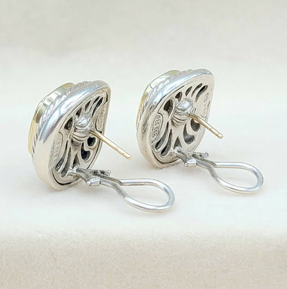 David Yurman Large Albion Gold Dome Earrings