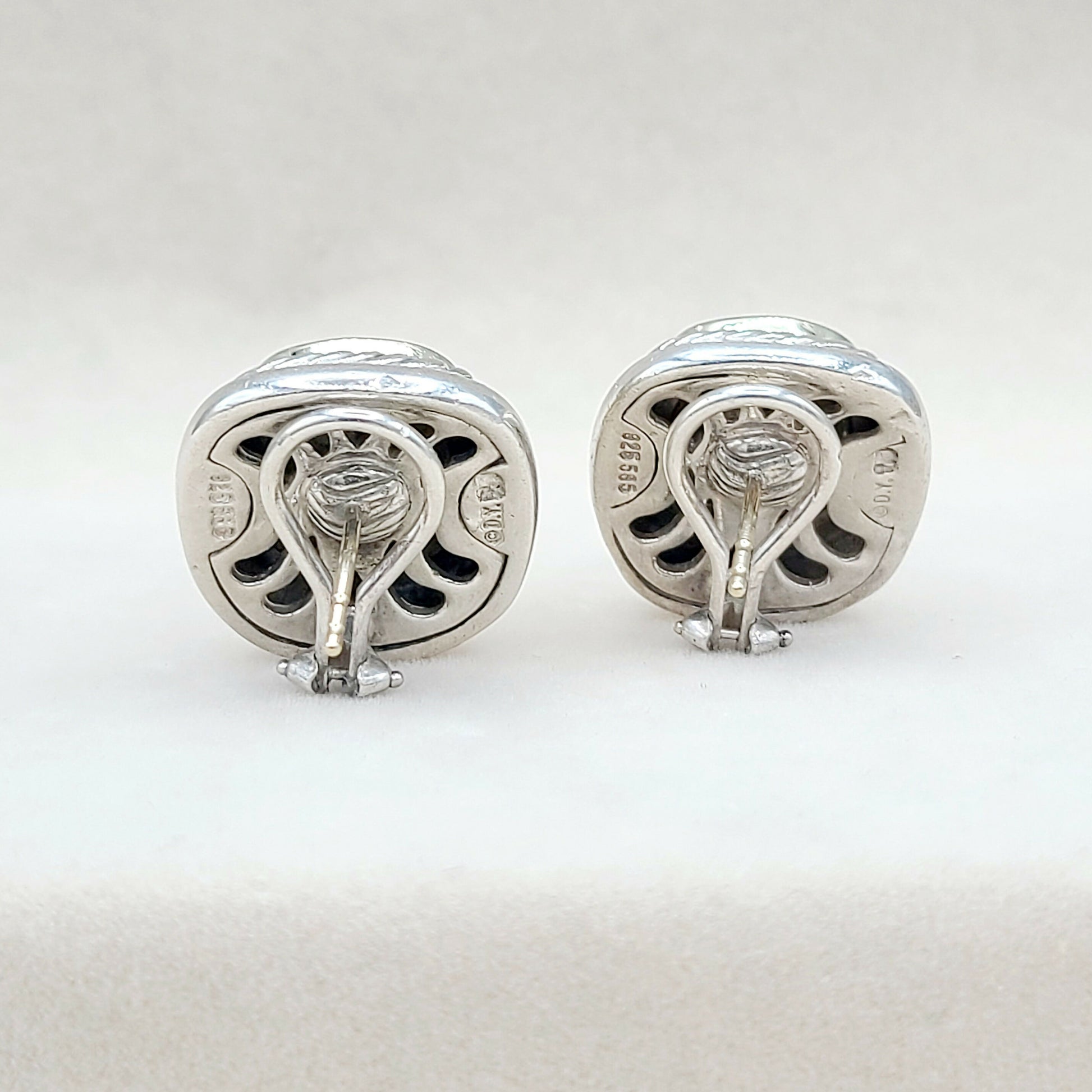 David Yurman Large Albion Gold Dome Earrings