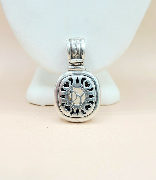  David Yurman Large Albion Morganite Diamond Pendant Enhancer