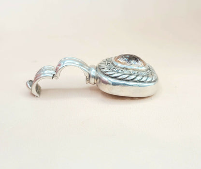  David Yurman Large Albion Morganite Diamond Pendant Enhancer