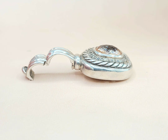  David Yurman Large Albion Morganite Diamond Pendant Enhancer