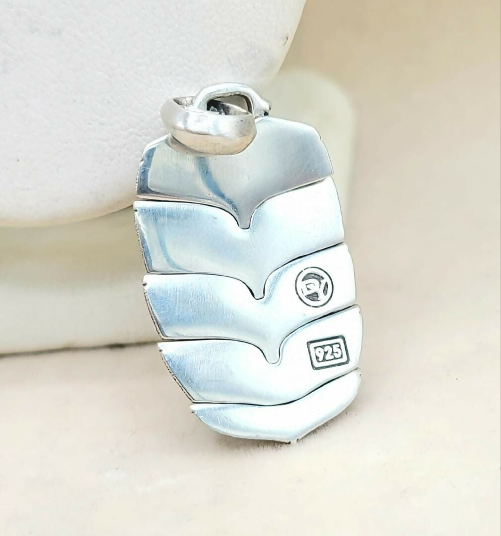 HALLMARK David Yurman Large Armory Shield Pendant Tag Sterling Silver | AYW Luxury