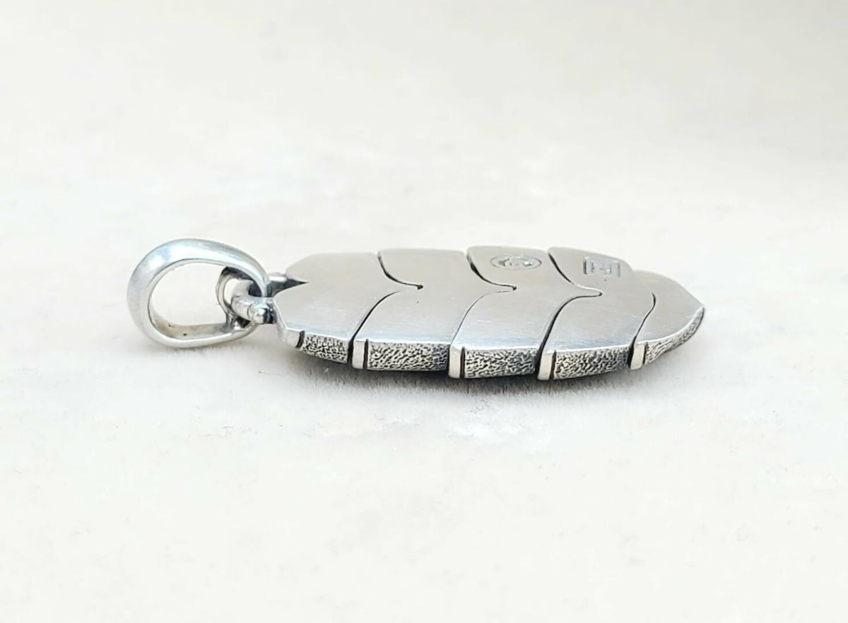 side David Yurman Large Armory Shield Pendant Tag Sterling Silver | AYW Luxury