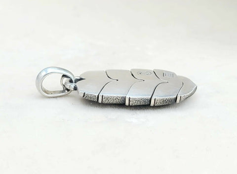 side David Yurman Large Armory Shield Pendant Tag Sterling Silver | AYW Luxury