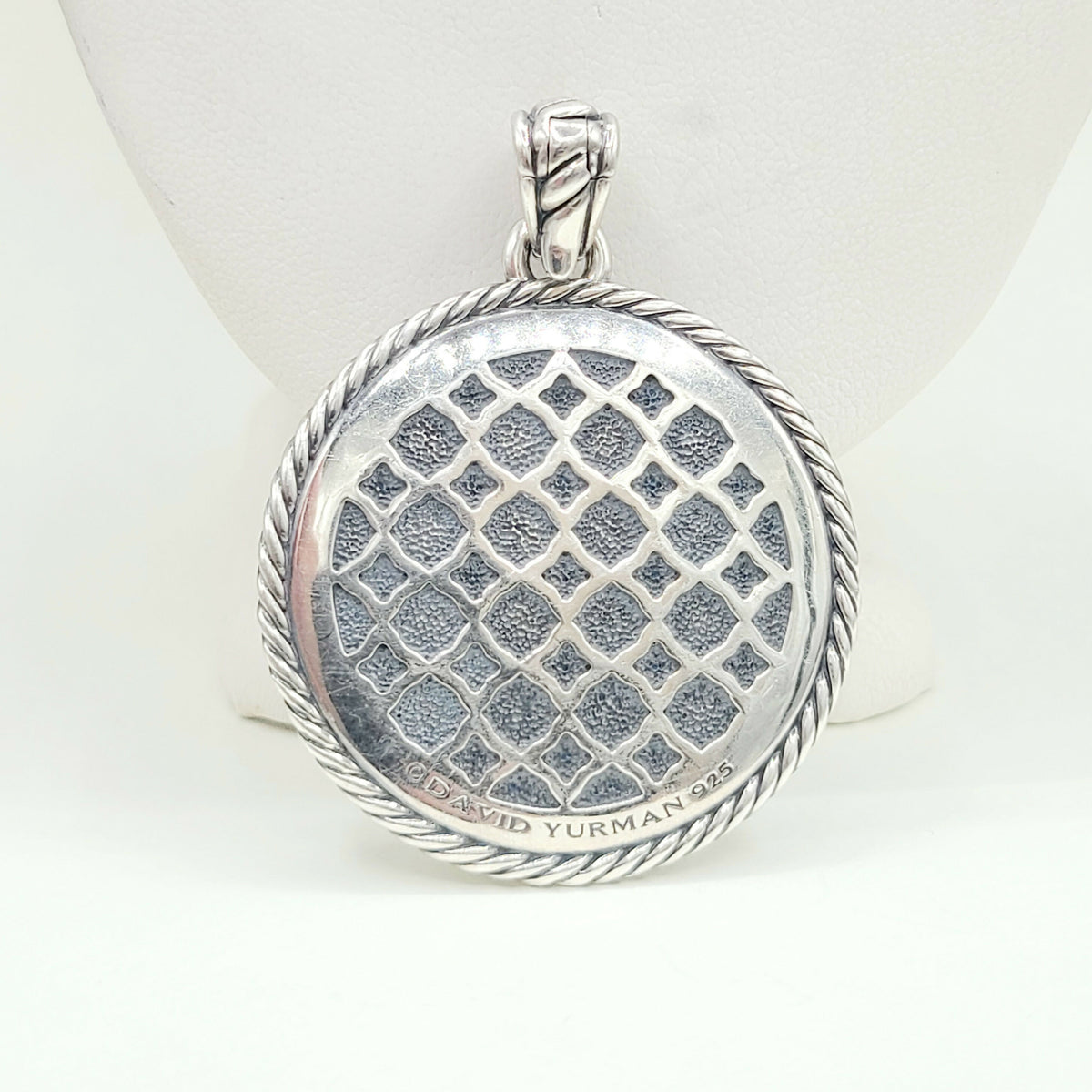  David Yurman-Large Disk Labyrinth-Pendant-Enhancer-