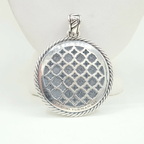  David Yurman-Large Disk Labyrinth-Pendant-Enhancer-