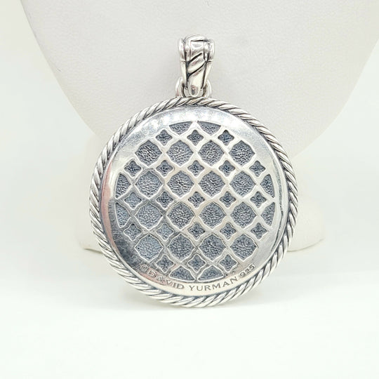  David Yurman-Large Disk Labyrinth-Pendant-Enhancer-