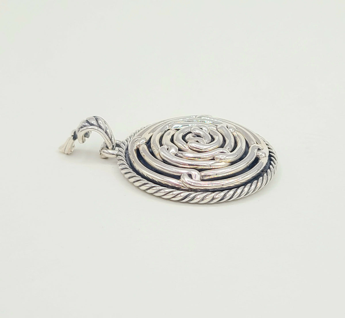  David Yurman-Large Disk Labyrinth-Pendant-Enhancer-