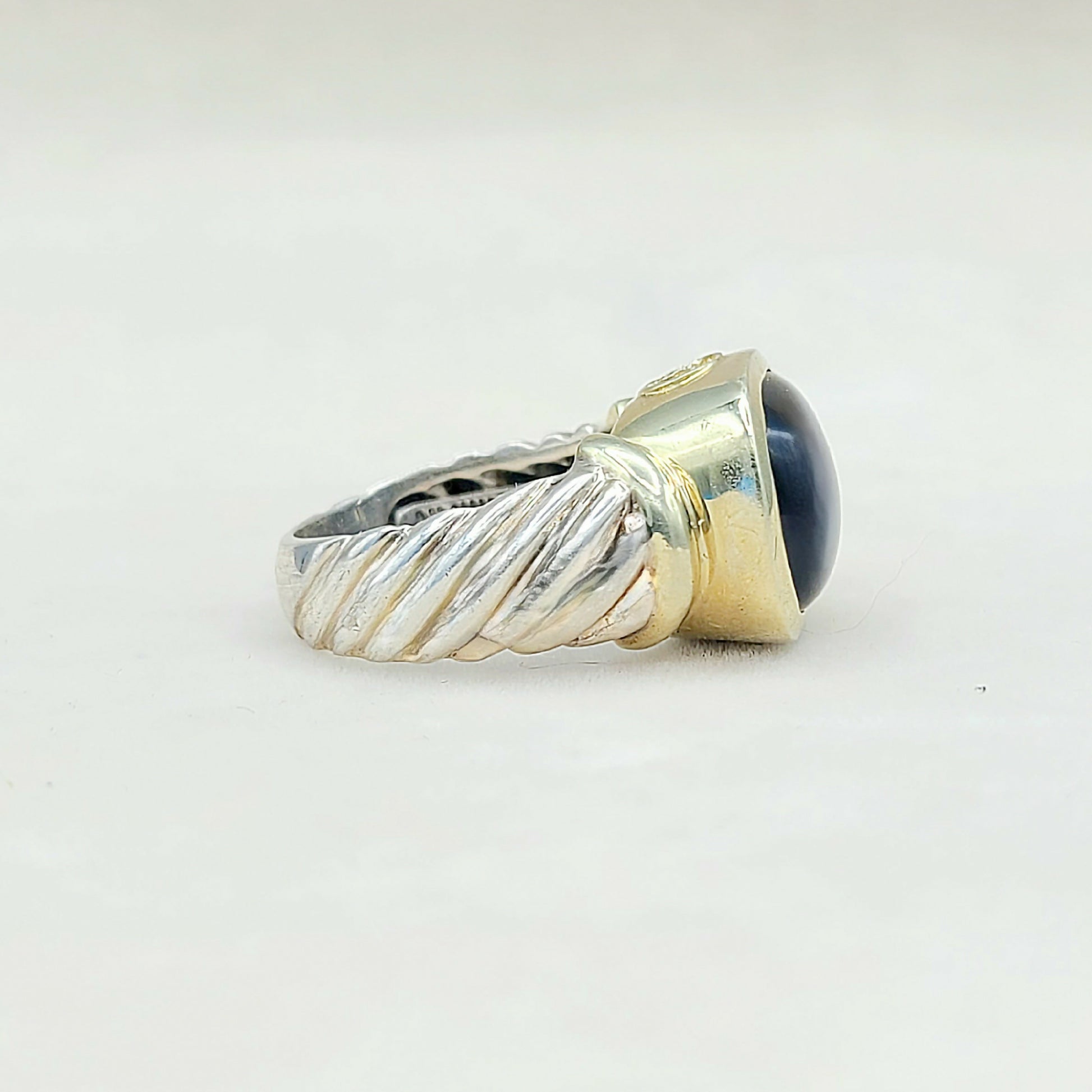 David Yurman Large Noblesse Ring With Black Onyx And Gold