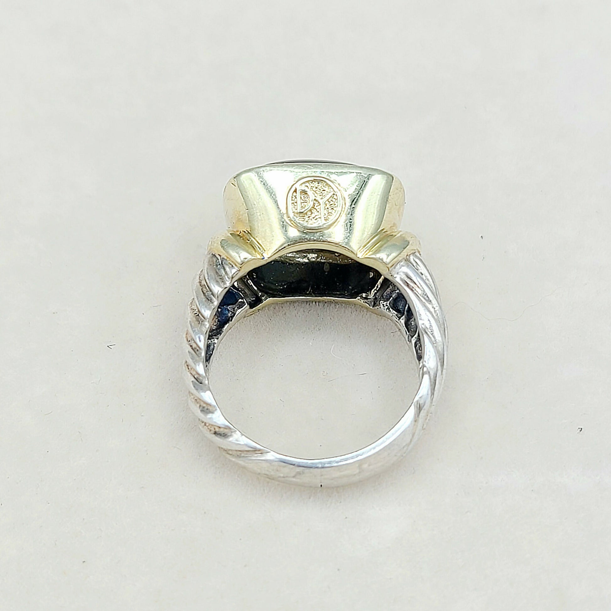 David Yurman Large Noblesse Ring With Black Onyx And Gold
