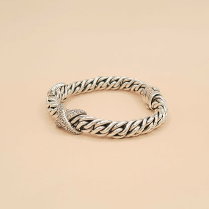 David Yurman Lyrica Double Diamond X Link Bracelet Certified Pre-Owned  AYW Luxury #