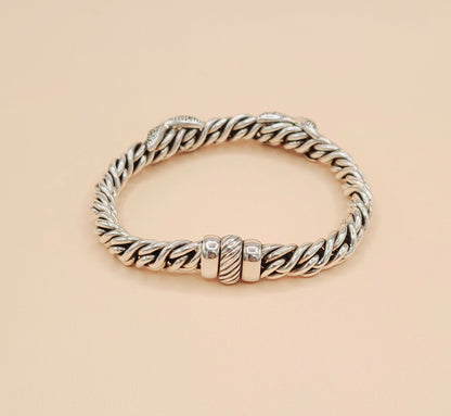 David Yurman Lyrica Double Diamond X Link Bracelet Certified Pre-Owned  AYW Luxury #