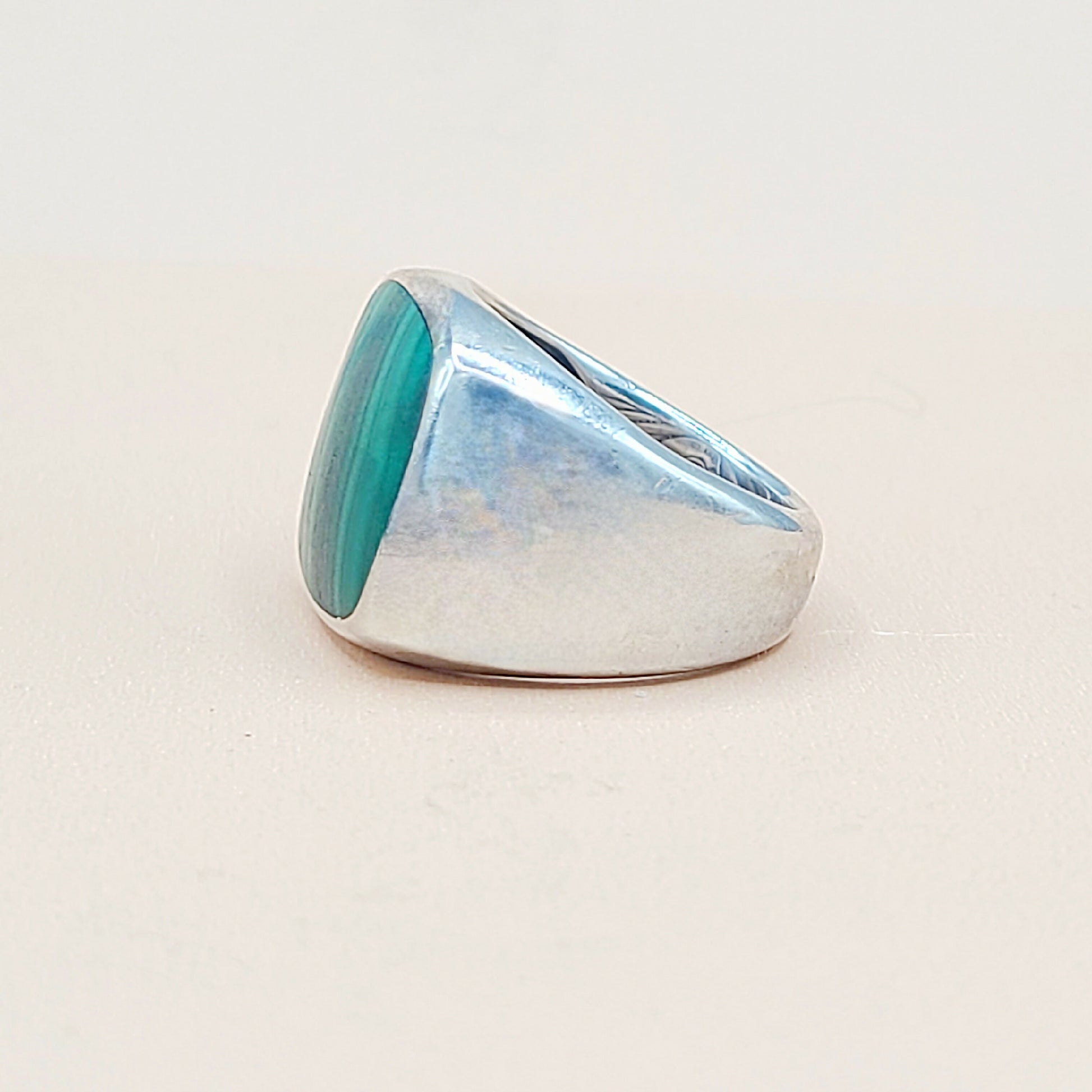 David Yurman Malachite Exotic Stone Ring in Sterling Silver  AYW Luxury #