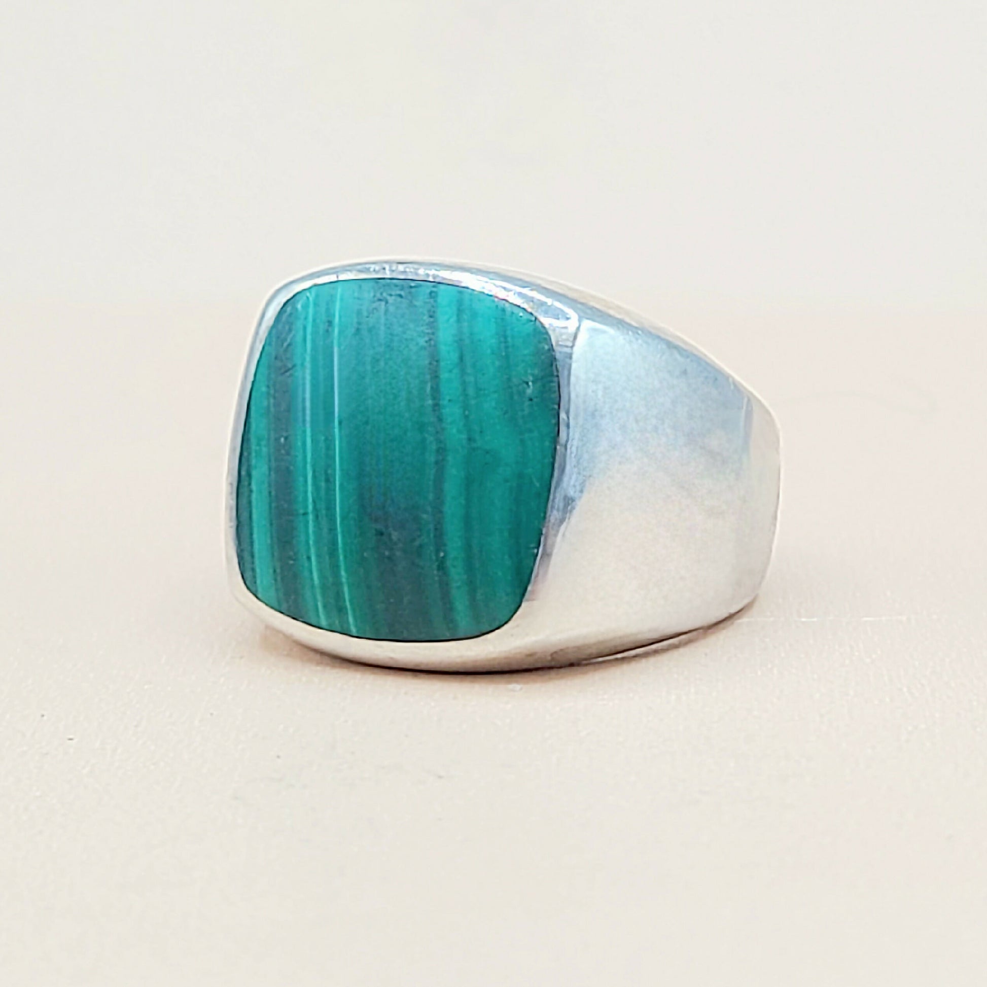 David Yurman Malachite Exotic Stone Ring in Sterling Silver  AYW Luxury #