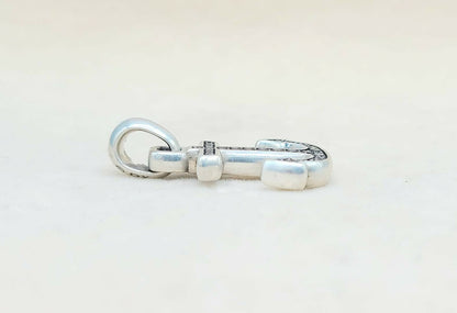 side David Yurman Maritime Anchor Black Diamond Amulet Sterling Silver | AYW Luxury