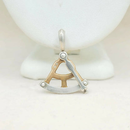 David Yurman Maritime Sextant Amulet Bronze & Sterling Silver | AYW Luxury