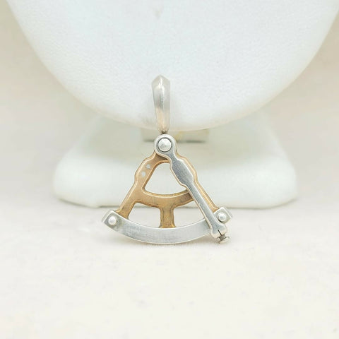 David Yurman Maritime Sextant Amulet Bronze & Sterling Silver | AYW Luxury