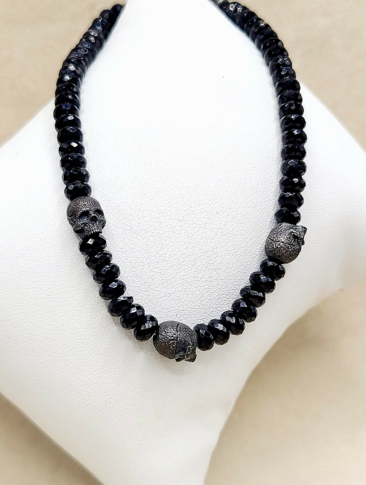 David Yurman Memento Mori Skull Black Spinel Bracelet