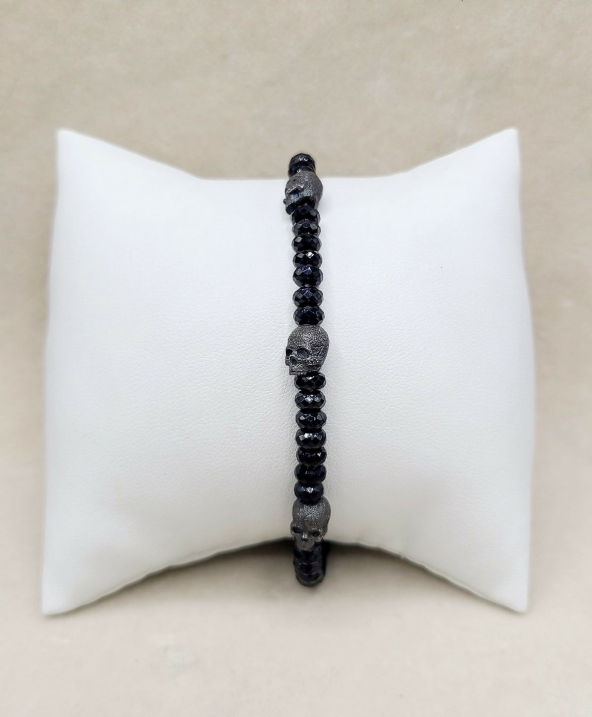 David Yurman Memento Mori Skull Black Spinel Bracelet
