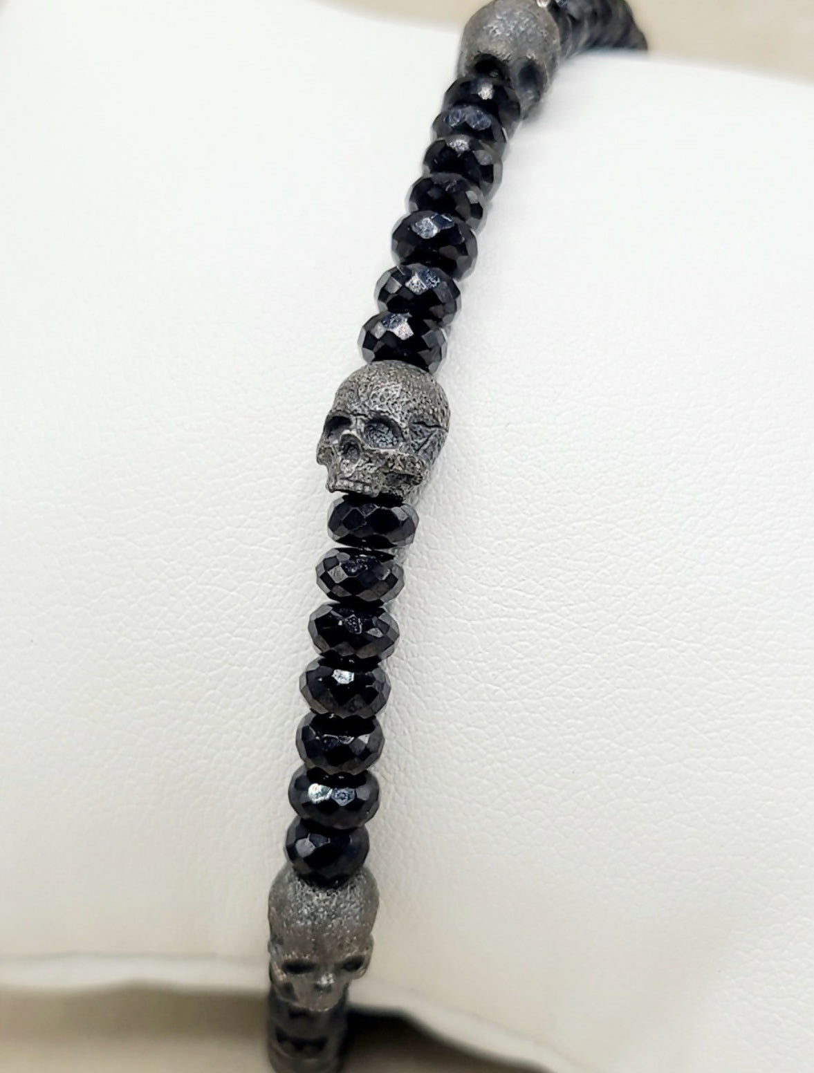 David Yurman Memento Mori Skull Black Spinel Bracelet