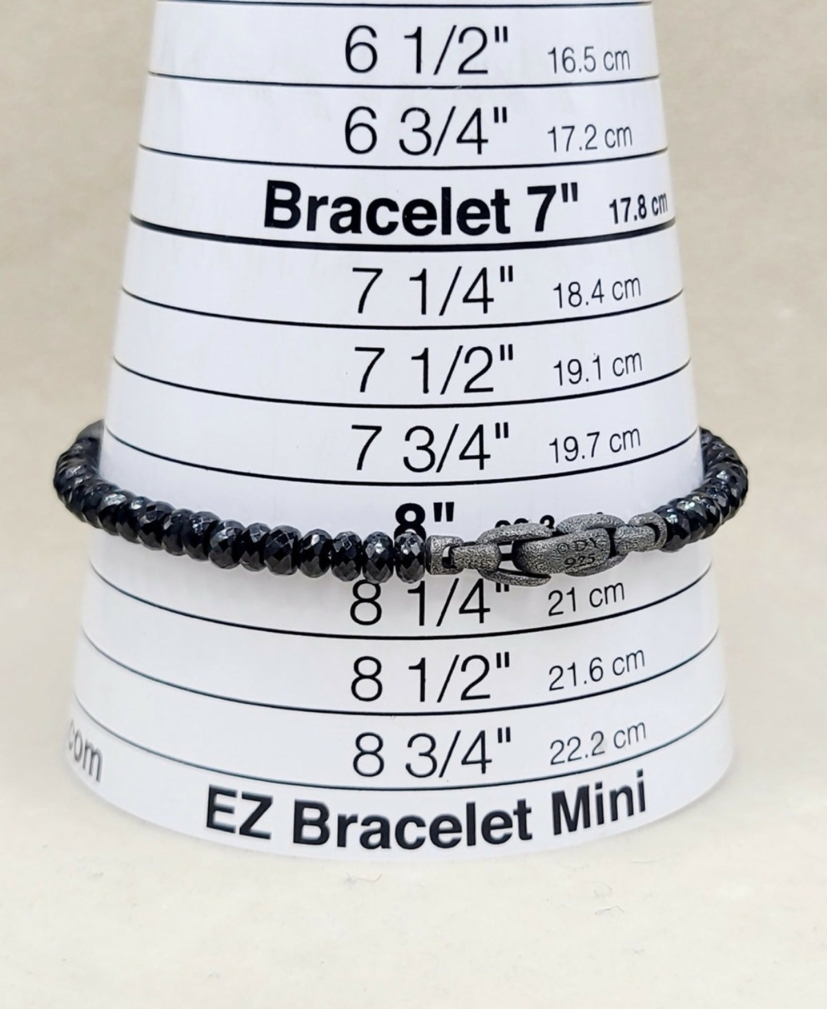 sizing of David Yurman Memento Mori Skull Black Spinel Bracelet