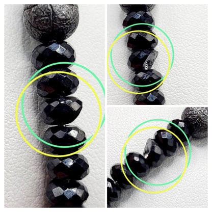 broken stone on David Yurman Memento Mori Skull Black Spinel Bracelet