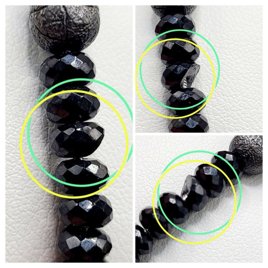 broken stone on David Yurman Memento Mori Skull Black Spinel Bracelet