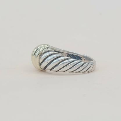David Yurman Metro Dome Ring With Gold