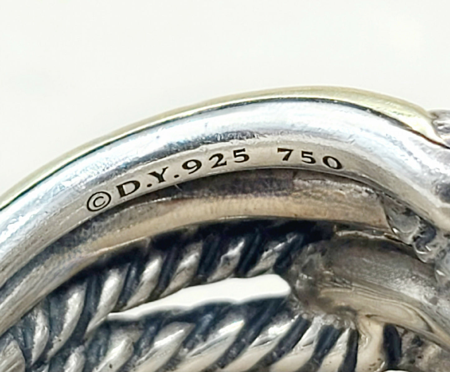 David Yurman Midnight Melange Ring With Diamonds and Gold